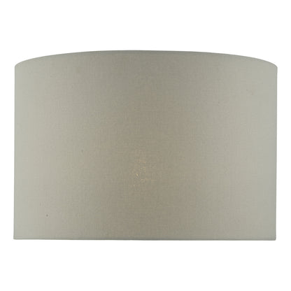 Dar Cassandra Grey Cotton Drum Shade 40cm