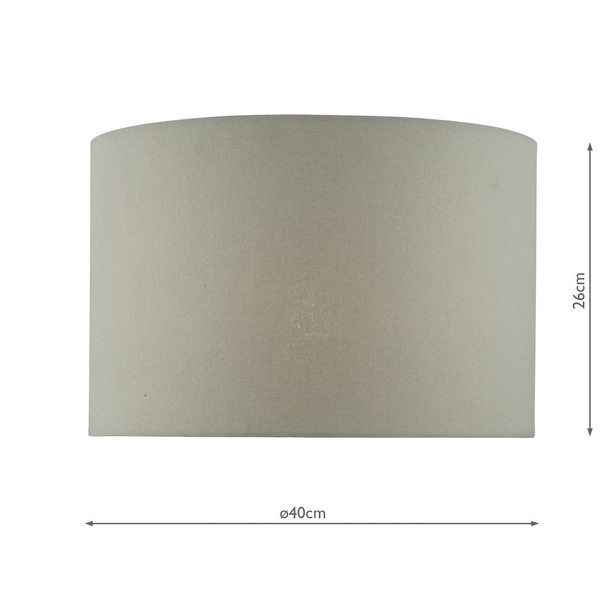 Dar Cassandra Grey Cotton Drum Shade 40cm