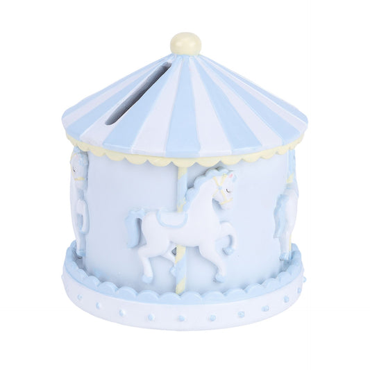 Widdop & Co. Hello Baby Carousel Money Box in Blue