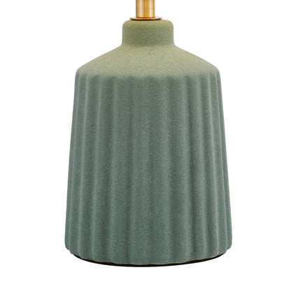 Dar Chloris Small Table Lamp Green With Shade