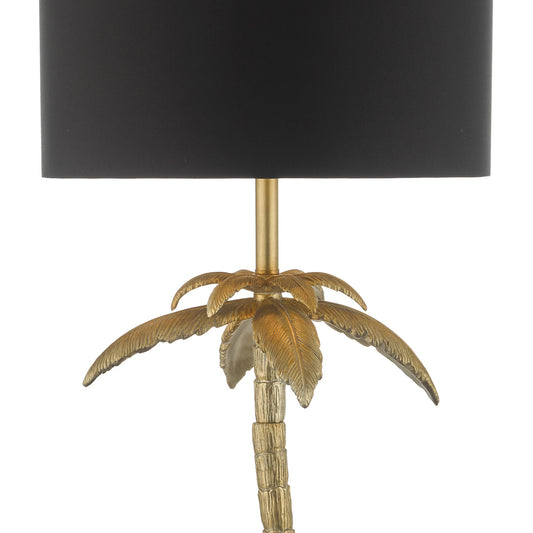 Dar Coco Floor Lamp Antique Gold With Shade