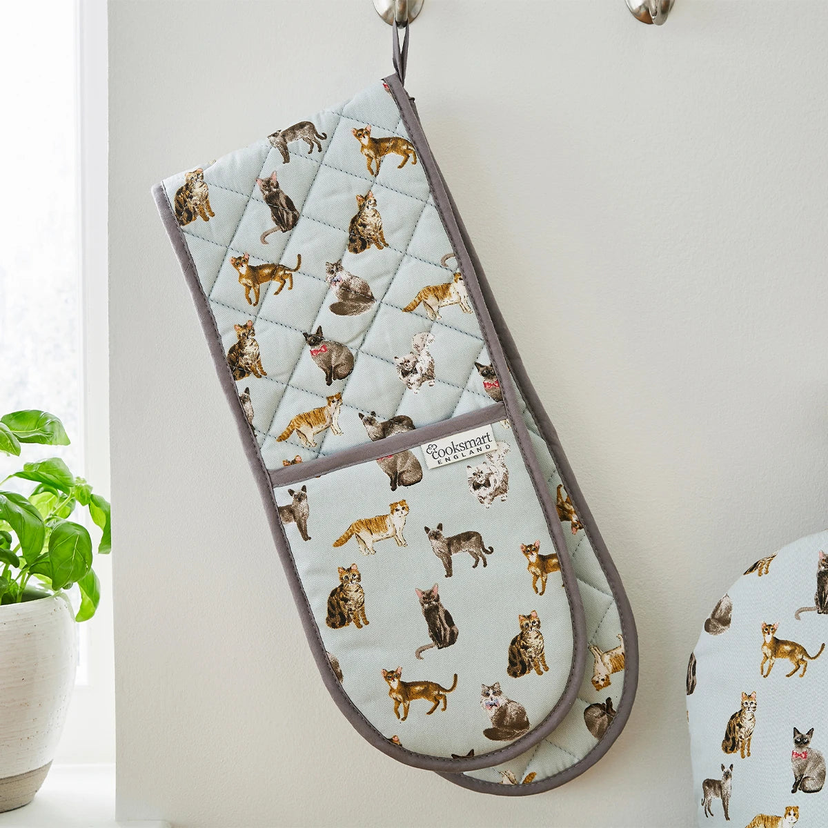 Cooksmart Curious Cats Double Oven Gloves