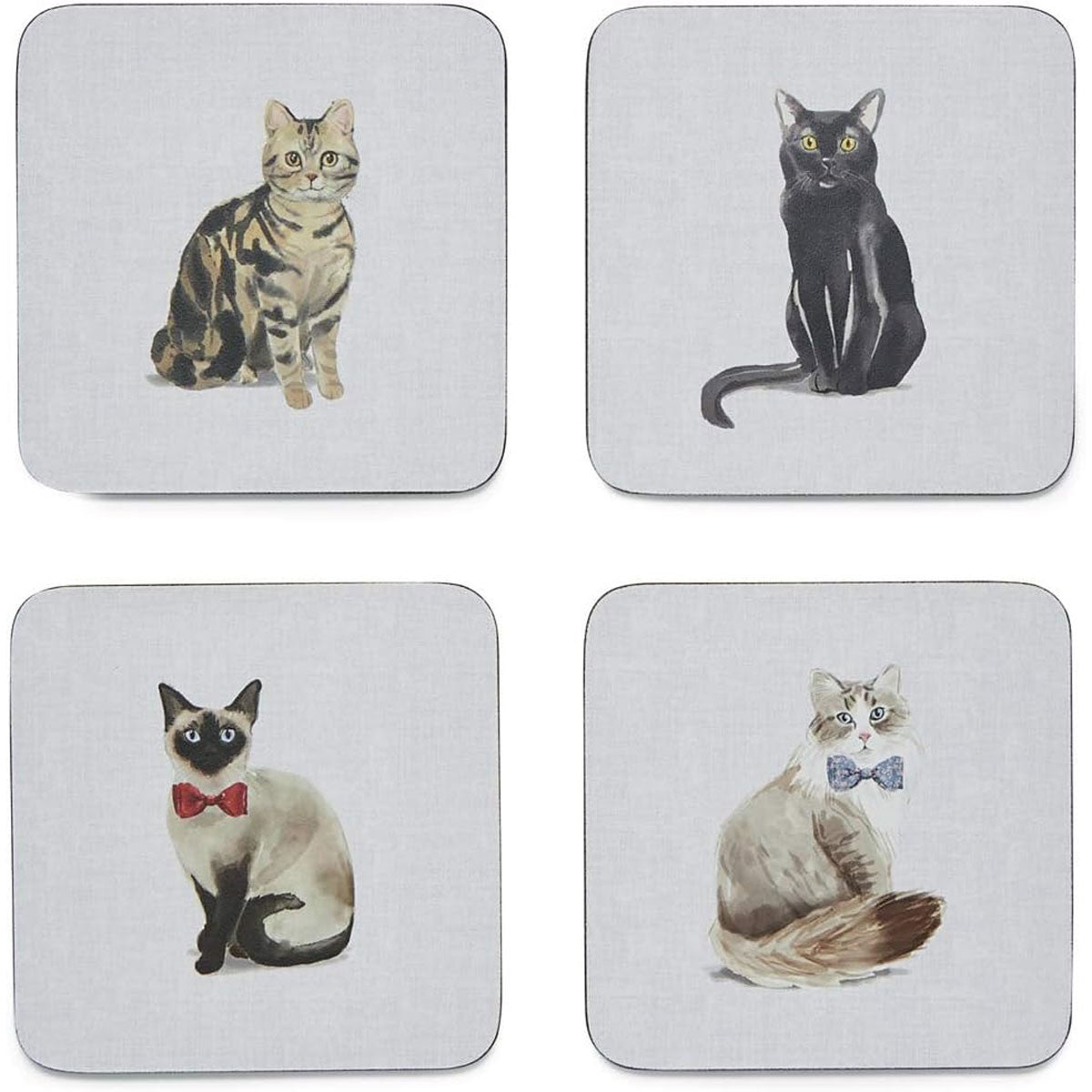 Cooksmart Curios Cats Cork Coasters