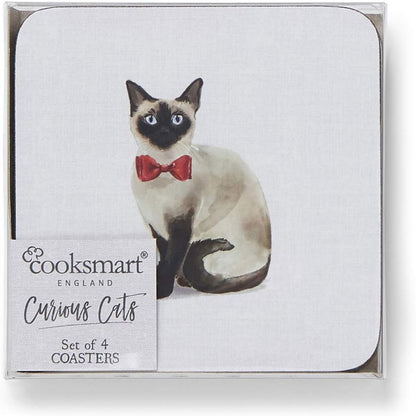 Cooksmart Curios Cats Cork Coasters