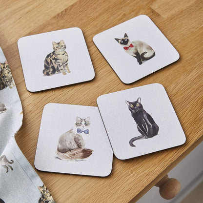 Cooksmart Curios Cats Cork Coasters