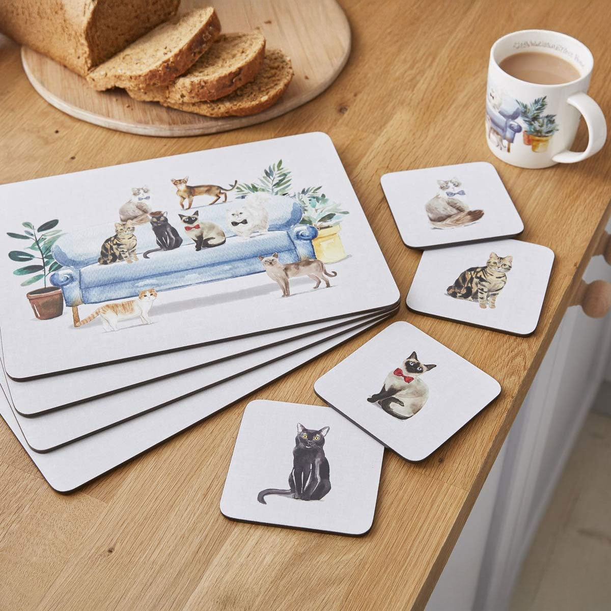 Cooksmart Curious Cats Placemats