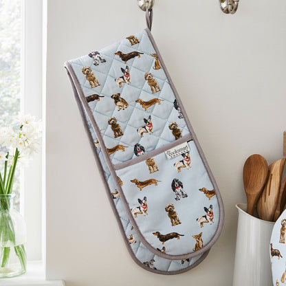Cooksmart Curious Dogs Double Oven Gloves