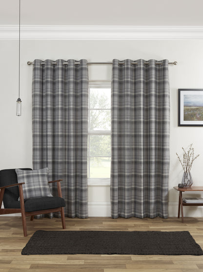 Style Carnoustie Grey Ready Made Curtains