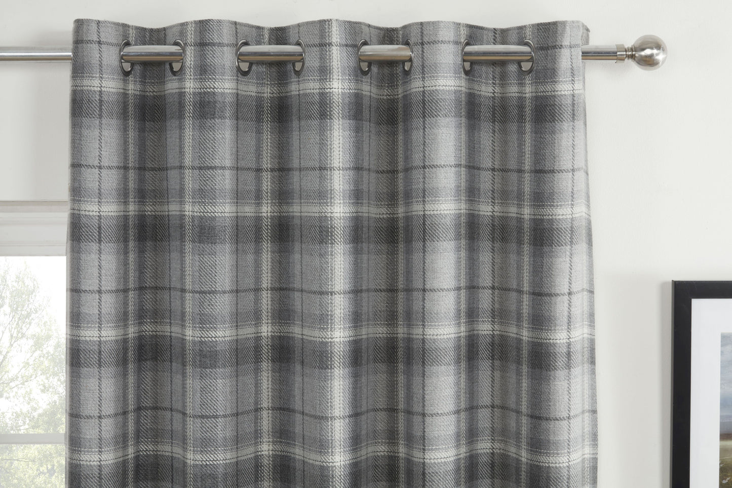 Style Carnoustie Grey Ready Made Curtains