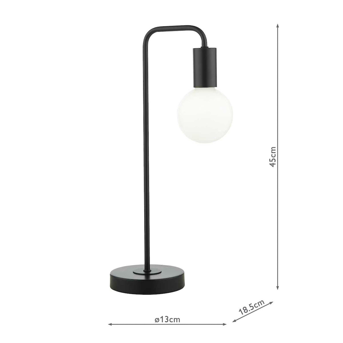 Dar Dena Table Lamp Matt Black