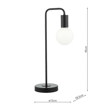Dar Dena Table Lamp Matt Black