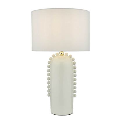 Dar Dolce Table Lamp White Ceramic With Shade