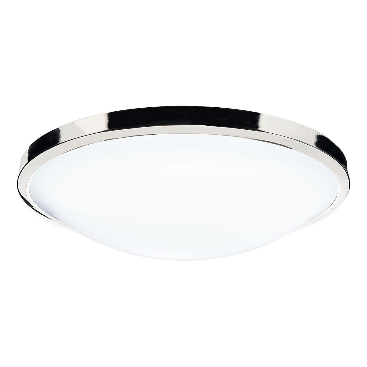 Dar Dover Bathroom Flush Polished Chrome White Acrylic IP44