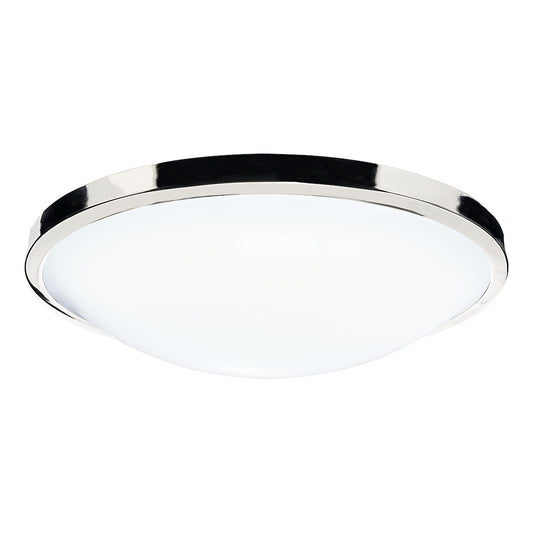 Dar Dover Bathroom Flush Polished Chrome White Acrylic IP44