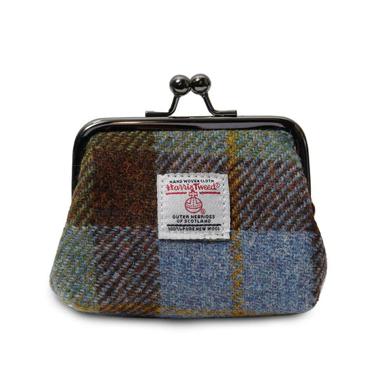 Islander Chestnut and Blue Tartan Coin Purse