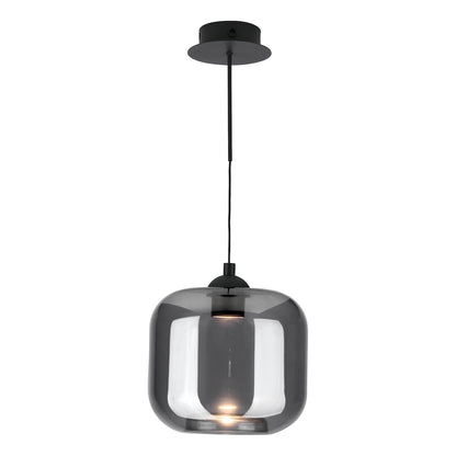 Dar Aiden Easy Fit Pendant Smoked Glass