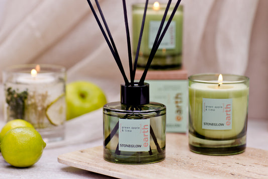 Stoneglow Green Apple & Lime Scented Reed Diffuser 100ml