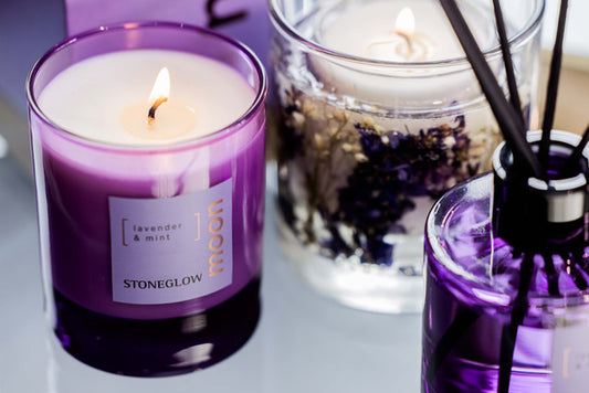 Stoneglow Lavender & Mint Scented Soy Wax Candle