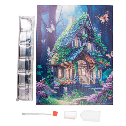Craft Buddy “Fantasy House” Crystal Art Canvas Kit 35x45