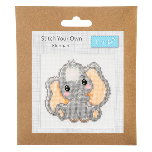 Groves Counted Cross Stitch Kit: Mini: Elephant