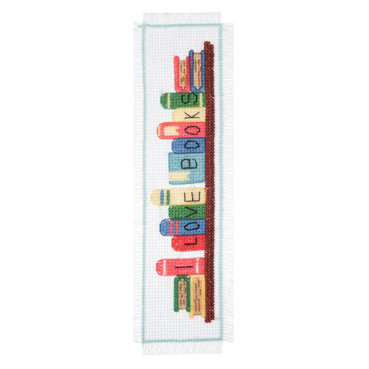 Groves Counted Cross Stitch Kit: Bookmark: I Love Books