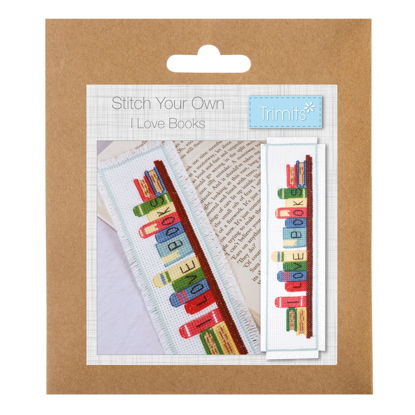 Groves Counted Cross Stitch Kit: Bookmark: I Love Books