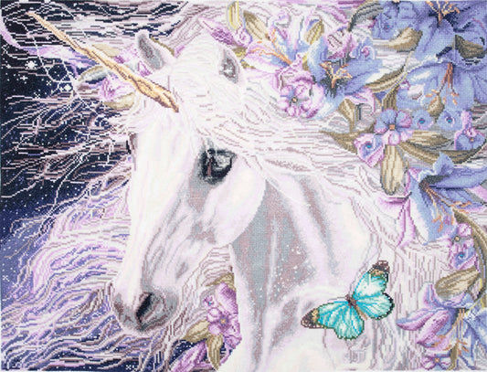 Groves Counted Cross Stitch Kit: Extra Large: Unicorn