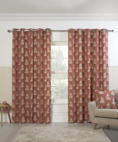 Style Esher Terracotta Ready Made Curtains