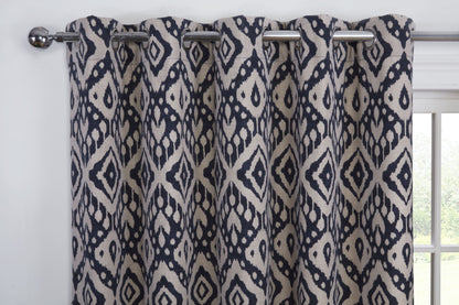 Style Marrakech Navy Ready Made Curtains (66"x72")