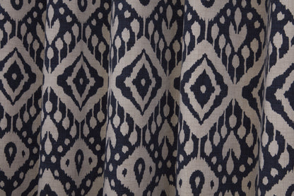 Style Marrakech Navy Ready Made Curtains (66"x72")
