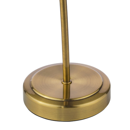 Dar Glynis Table Lamp Antique Bronze and Ribbed Glass