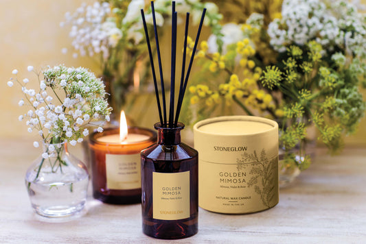 Stoneglow Mimosa, Violet & Rose Scented Reed Diffuser 160ml