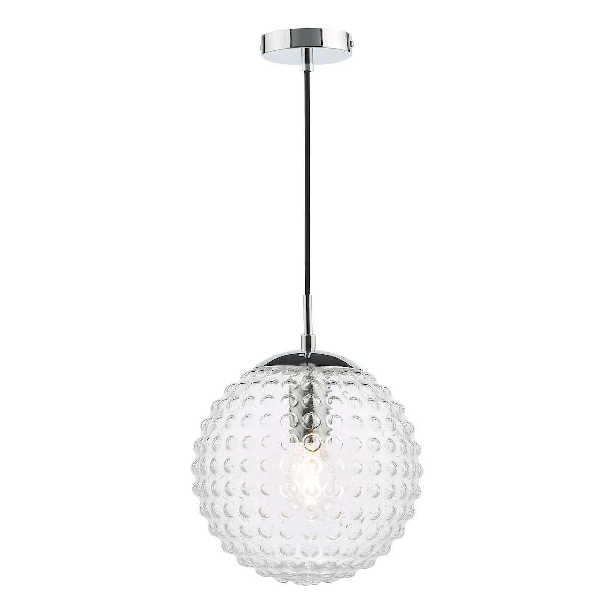 Dar Hobnail Easy Fit Shade Clear Glass 25cm