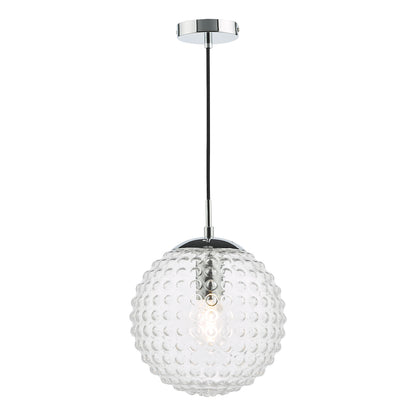 Dar Hobnail Easy Fit Shade Clear Glass 25cm