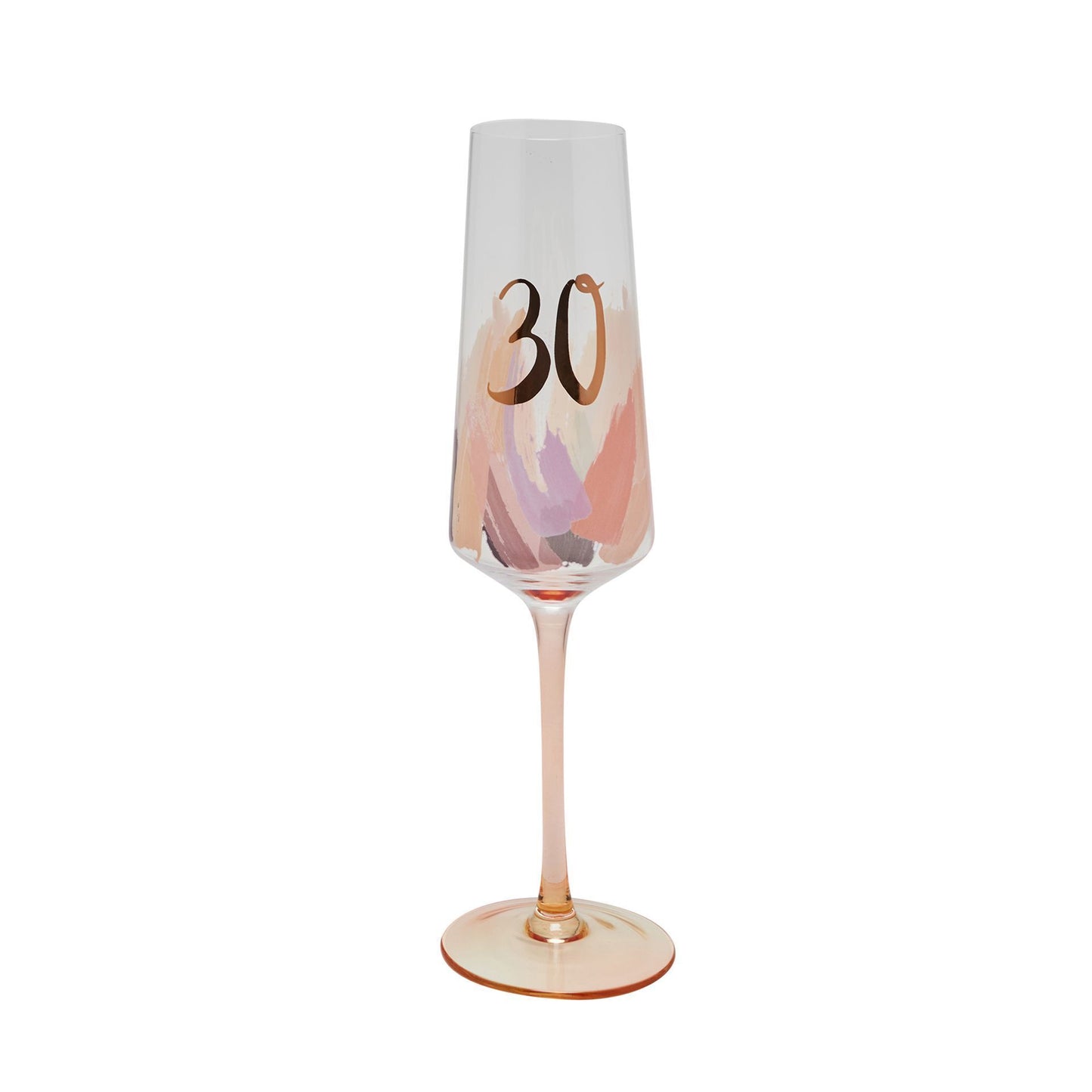 Widdop & Co. Luxe 30th Brushstroke Birthday Flute