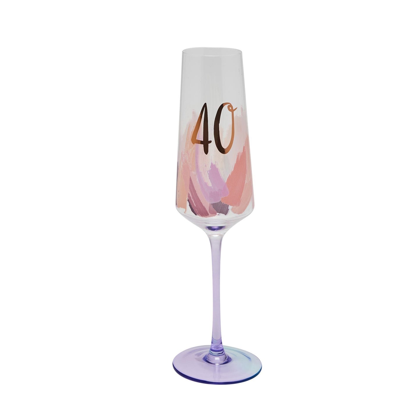 Widdop & Co. Luxe 40th Brushstroke Birthday Flute