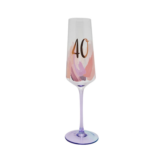 Widdop & Co. Luxe 40th Brushstroke Birthday Flute