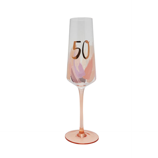 Widdop & Co. Luxe 50th Brushstroke Birthday Flute
