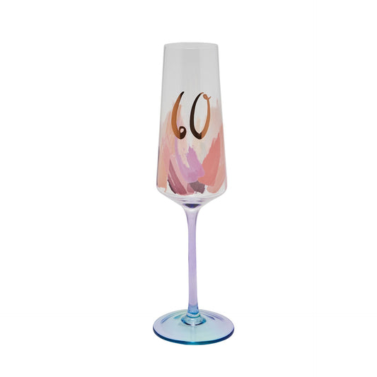 Widdop & Co. Luxe 60th Brushstroke Birthday Flute