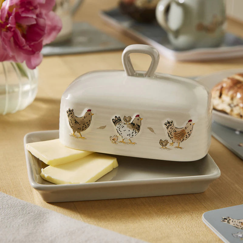 Cooksmart Hen House Lane Ceramic Butter Dish