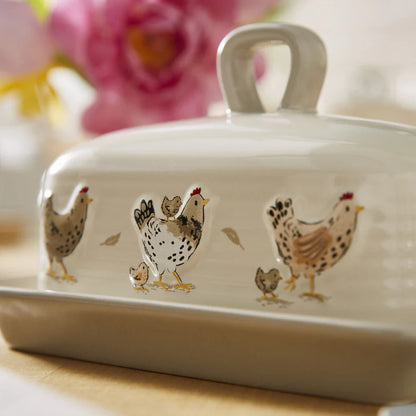 Cooksmart Hen House Lane Ceramic Butter Dish