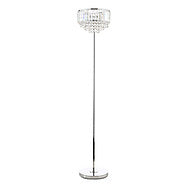 Dar Laura Ashley Vienna 3lt Floor Lamp Crystal & Polished Chrome