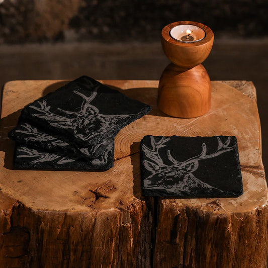 Selbrae House Stag Slate Coasters (Set of 4)