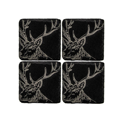 Selbrae House Stag Slate Coasters (Set of 4)