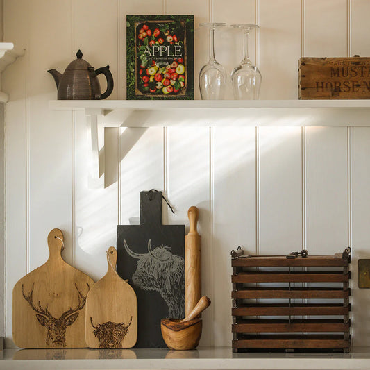 Selbrae House Highland Cow Slate Serving Paddle