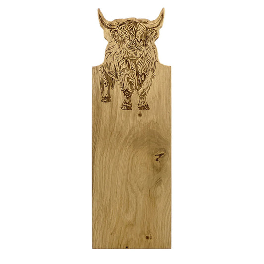 Selbrae House Highland Cow Framed Oak Serving Board (Medium)