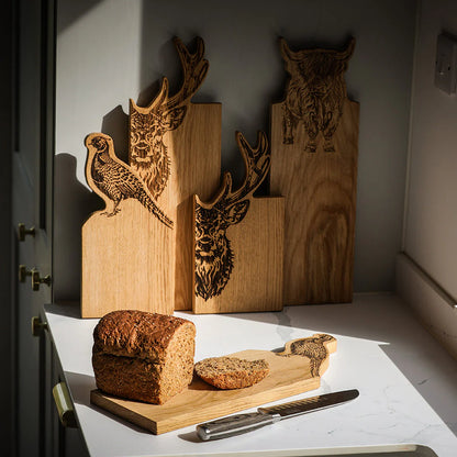 Selbrae House Pheasant Framed Oak Serving Board (Medium)