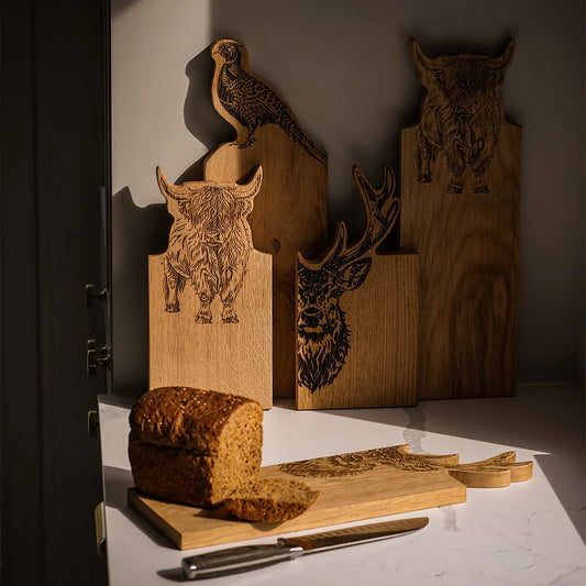 Selbrae House Stag Framed Oak Serving Board (Medium)