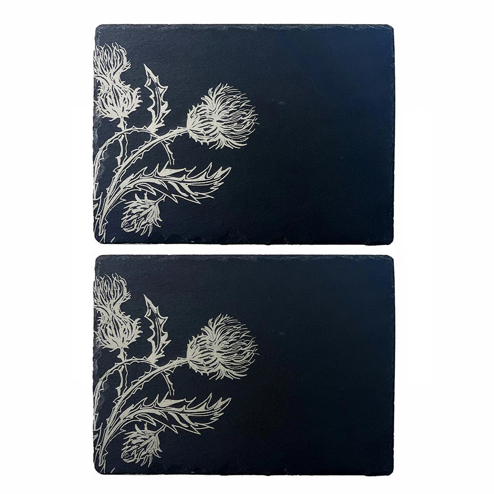 Selbrae House Thistle Trio Slate Place Mats (Set of 2)