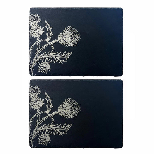 Selbrae House Thistle Trio Slate Place Mats (Set of 2)
